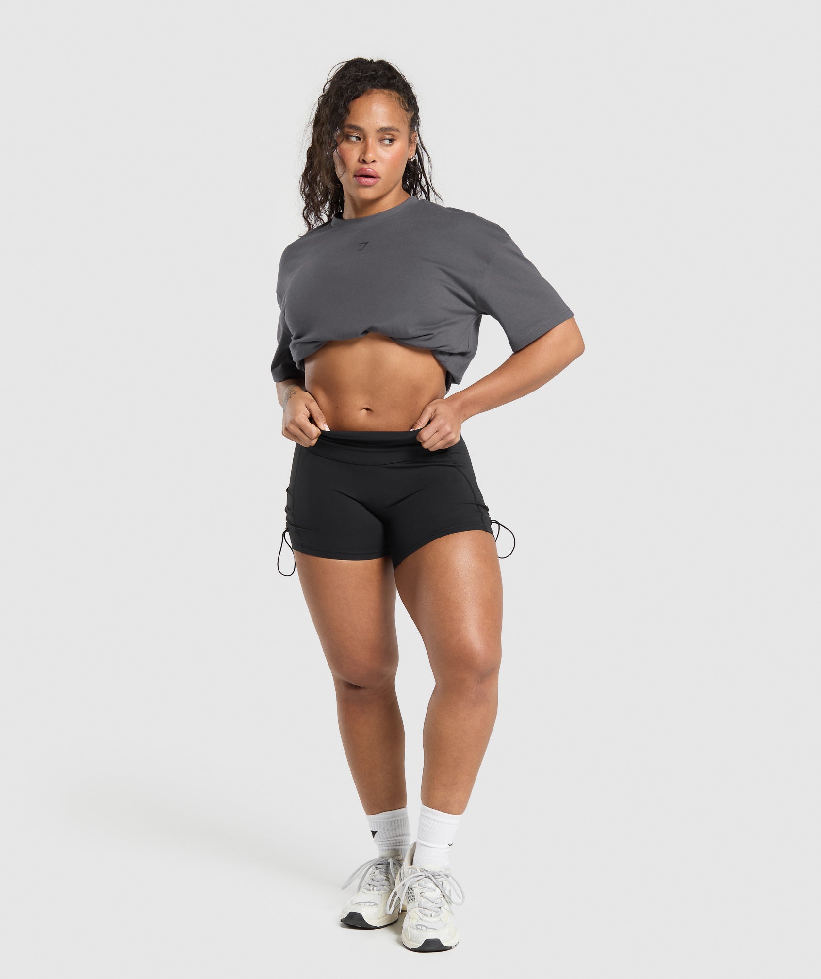 Back Gains Graphic Oversized Tee - Graphite Grey