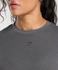 Back Gains Graphic Oversized Tee - Graphite Grey