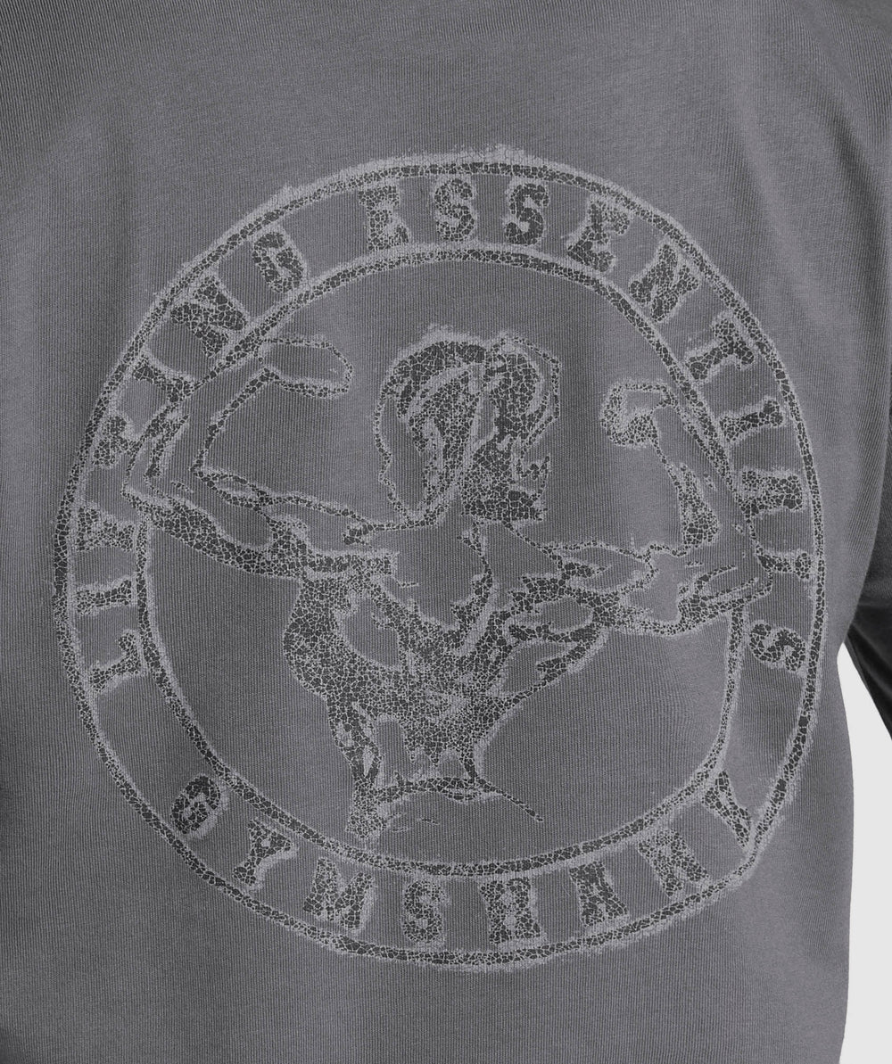 Back Gains Graphic Oversized Tee - Graphite Grey