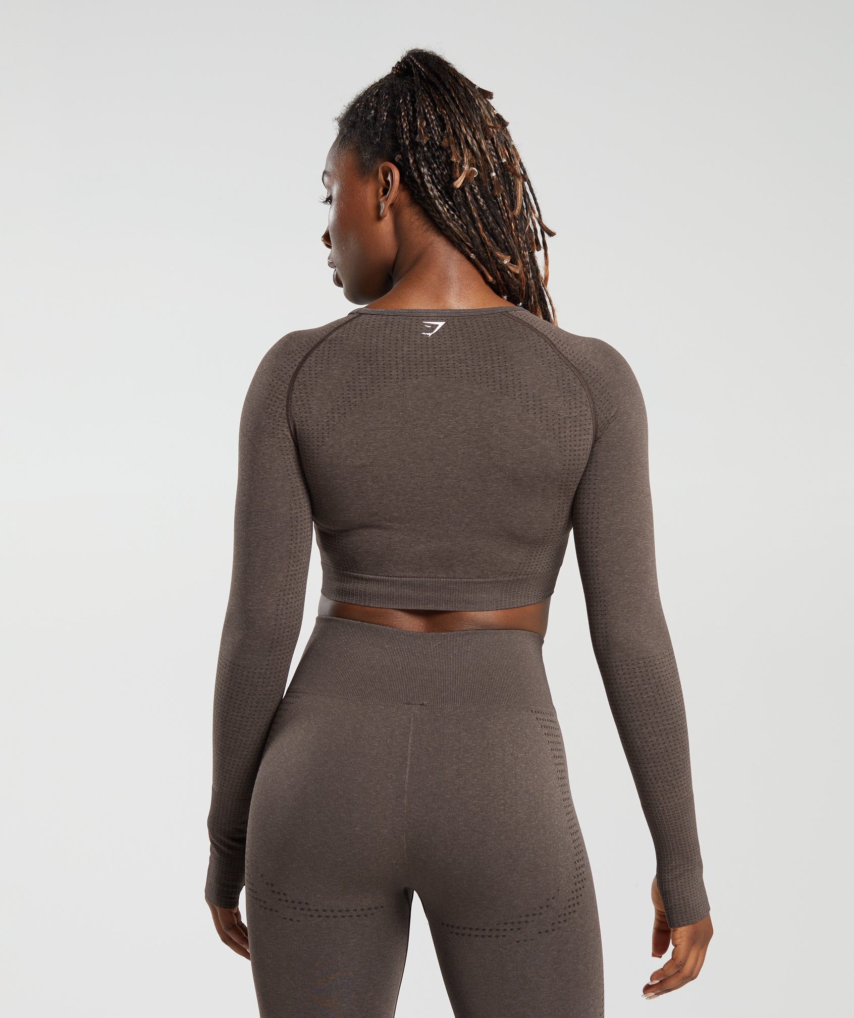 Vital Crop Top - Brown Marl