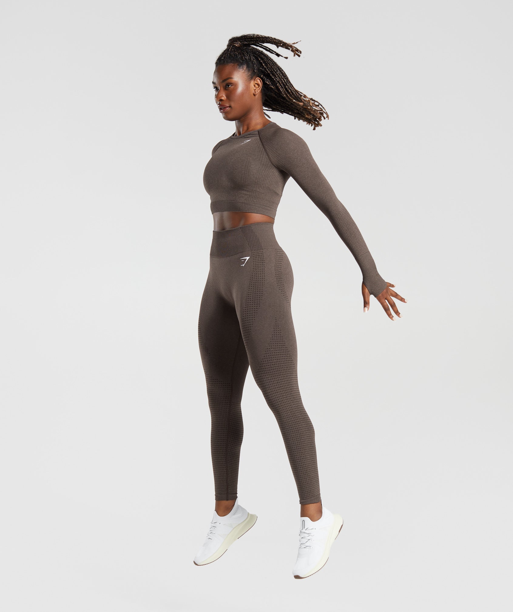 Vital Crop Top - Brown Marl