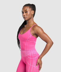 Apex Seamless Midi Tank With Shelf - Valley Pink/Sour Pink