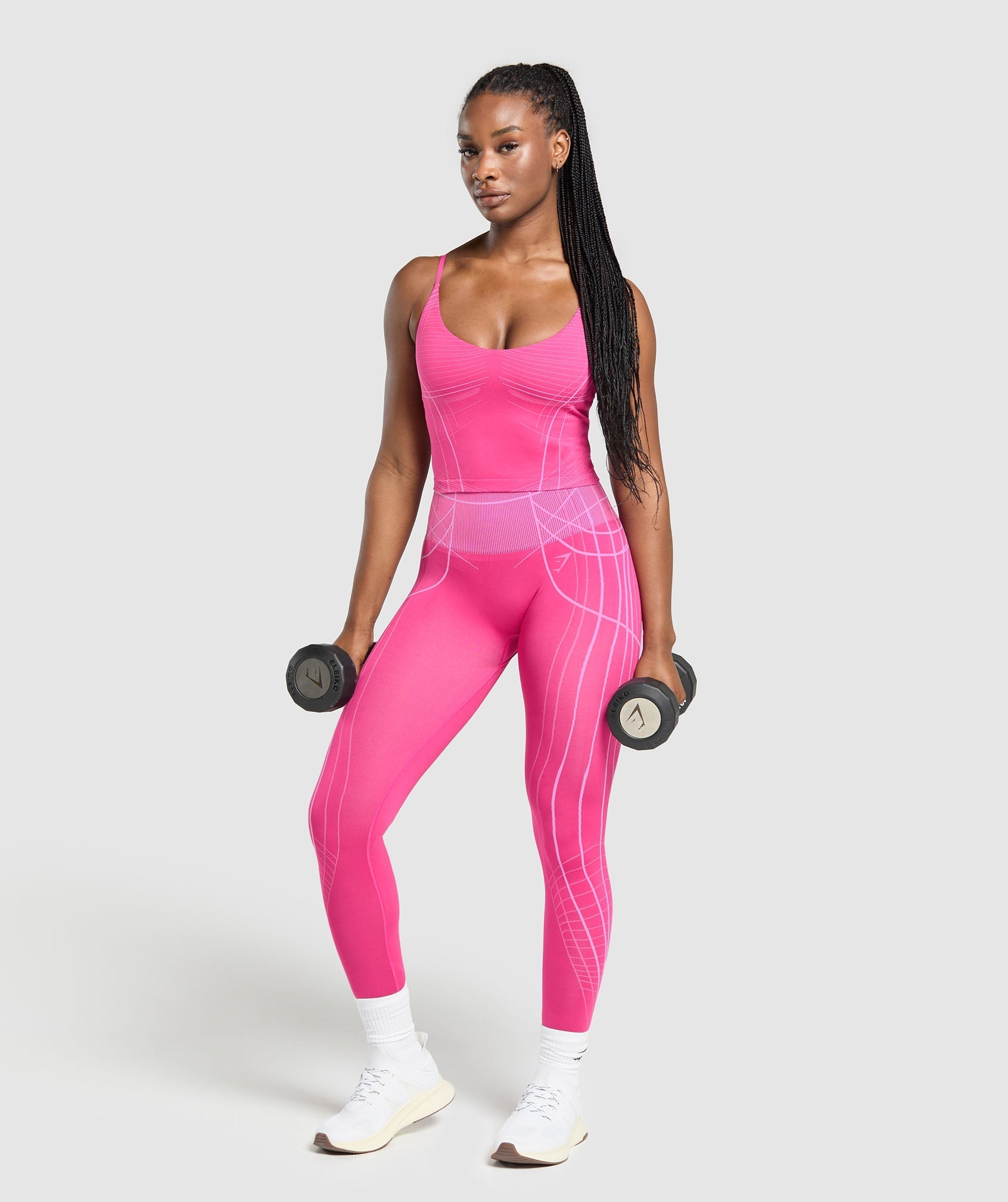 Apex Seamless Midi Tank With Shelf - Valley Pink/Sour Pink