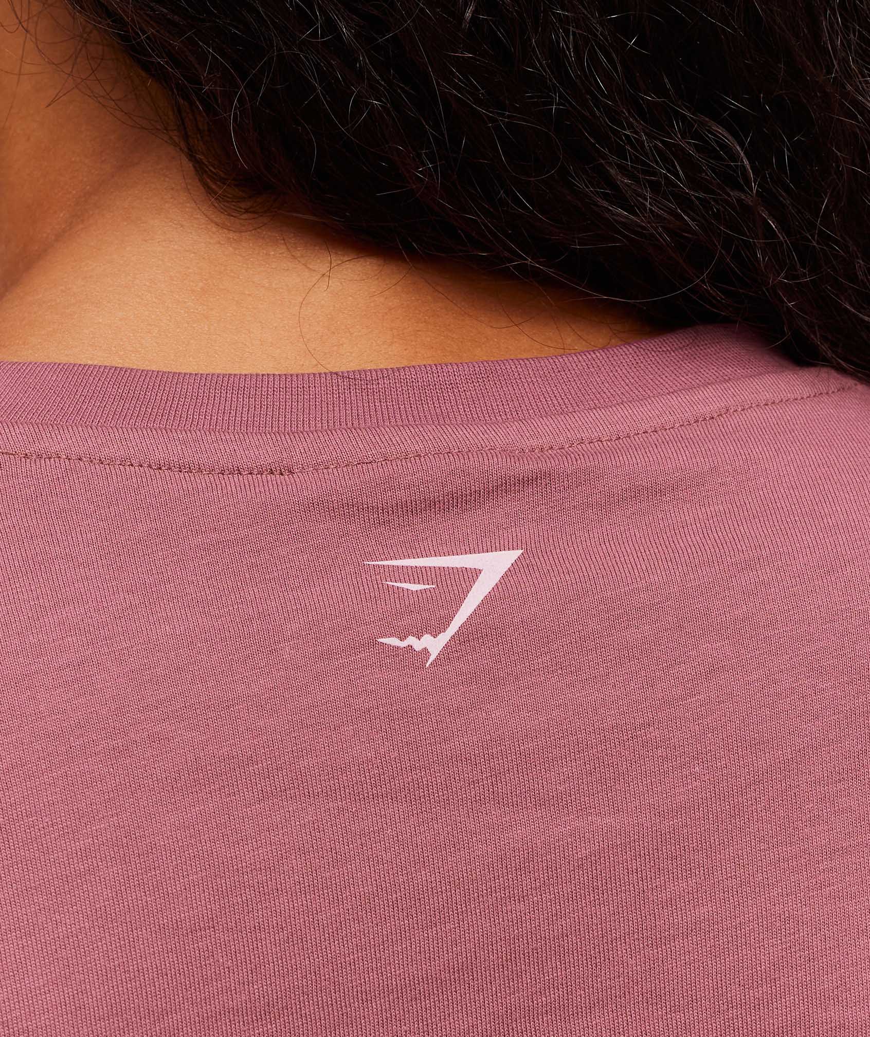 Lifting Club Graphic Oversized Long Sleeve T-Shirt - Reset Pink