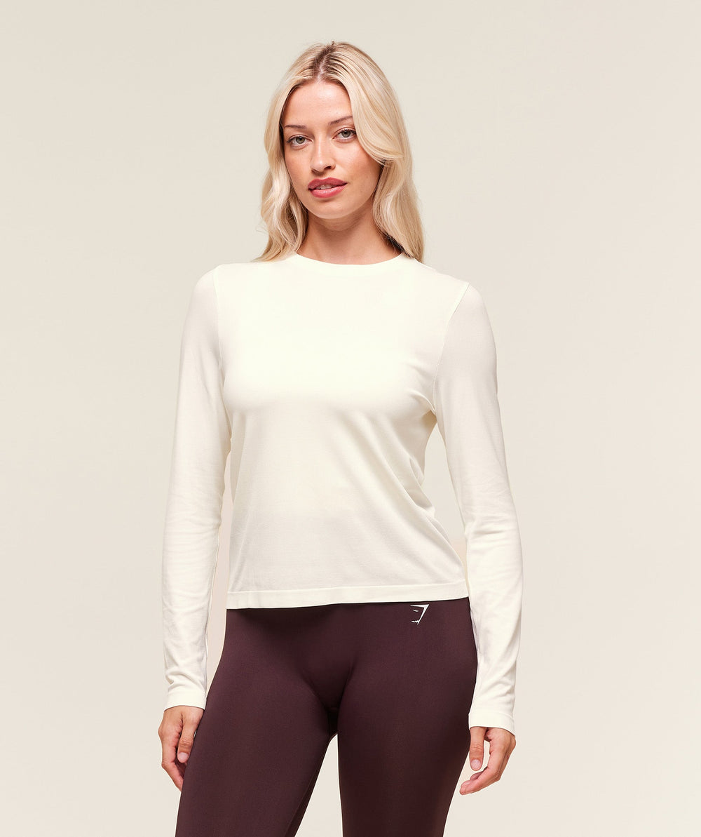 Everyday Seamless Long Sleeve Top - Soft White