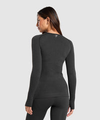 Vital Long Sleeve Top - Black Marl