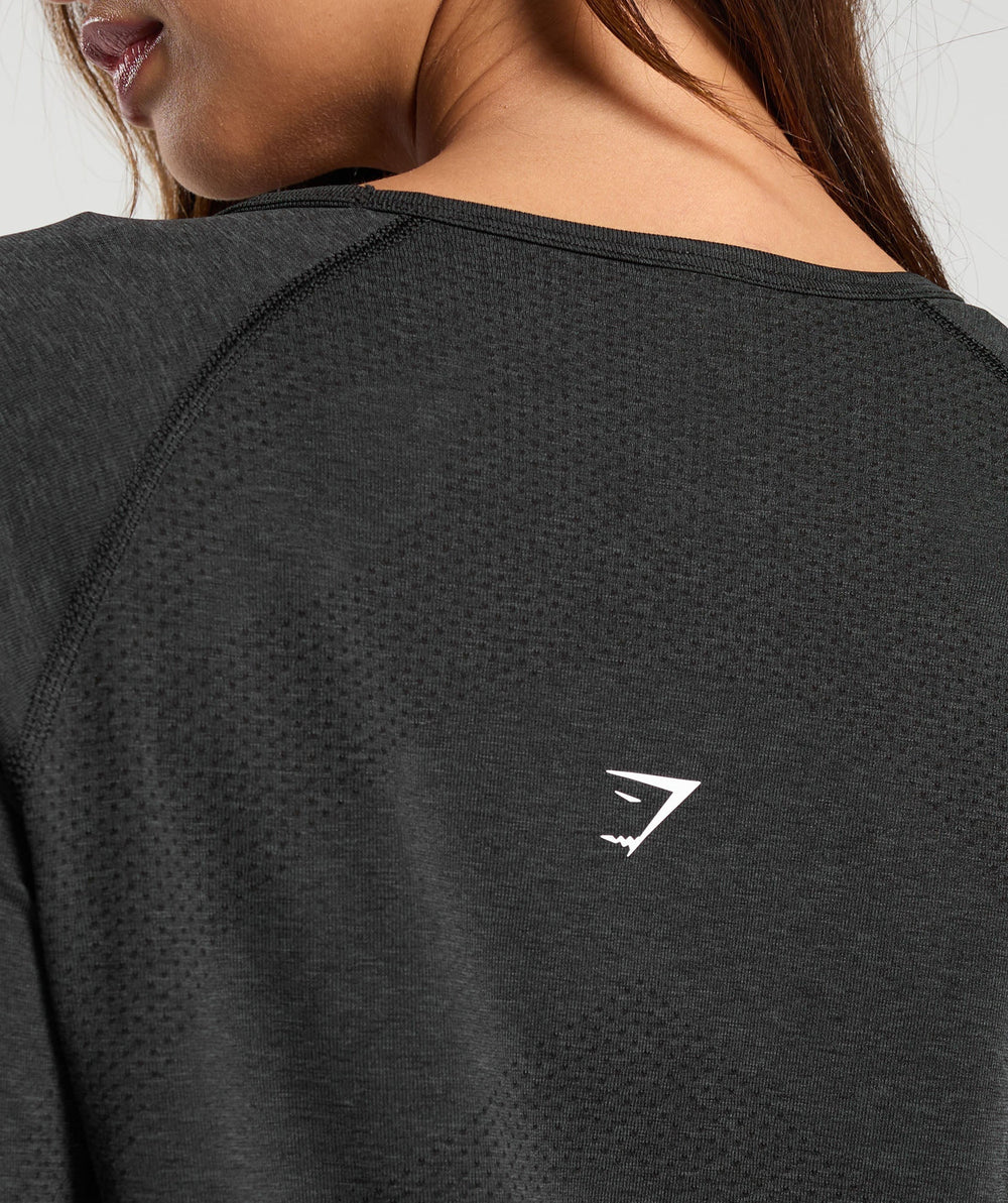 Vital Light Long Sleeve Top - Black Marl
