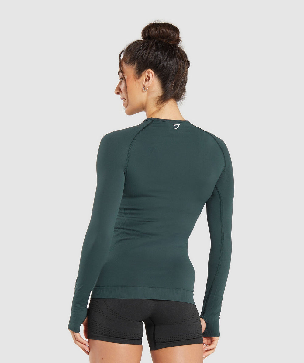 Vital Long Sleeve Top - Woodland Green Marl