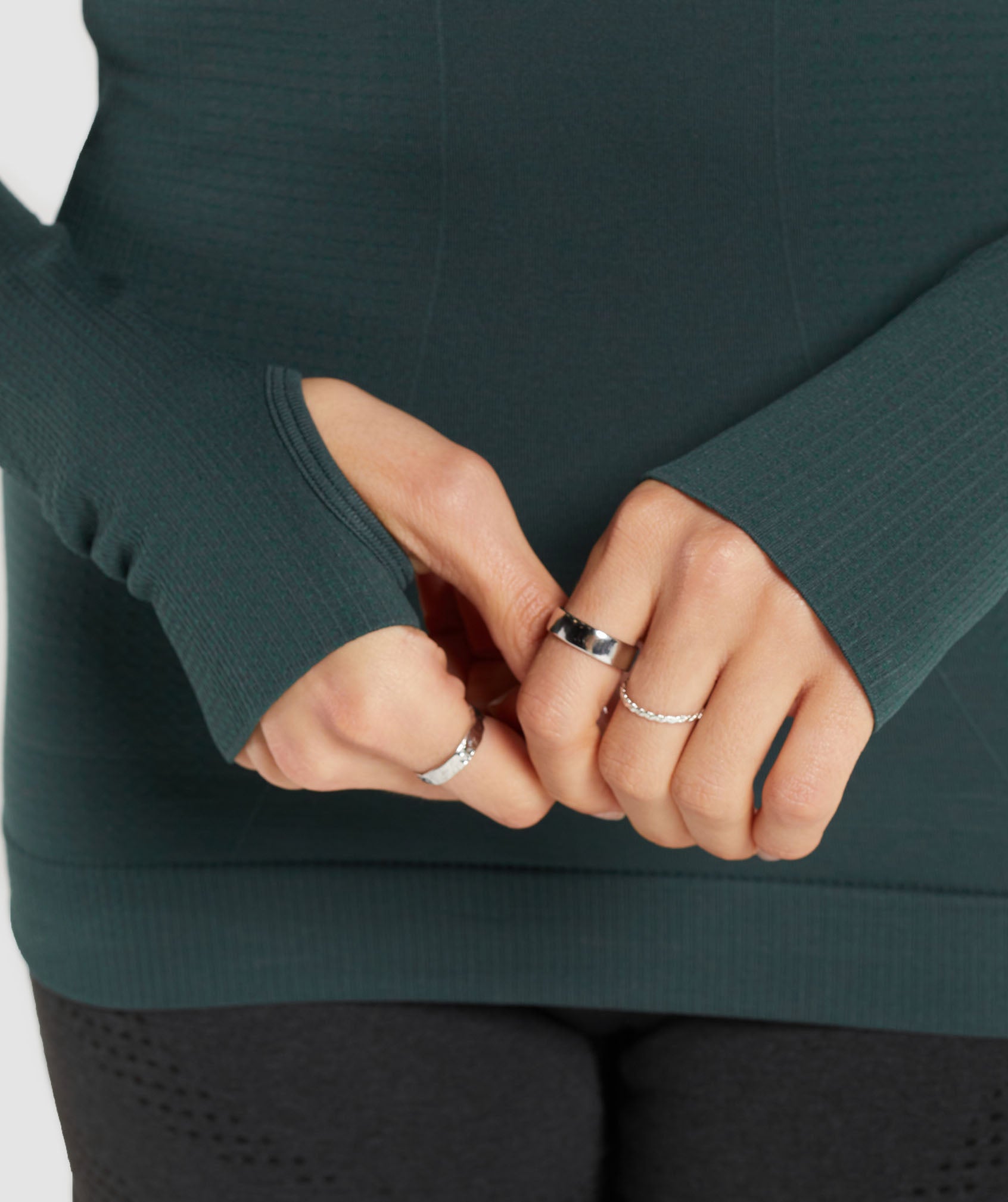 Vital Long Sleeve Top - Woodland Green Marl