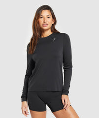 Everyday Seamless Long Sleeve Top - Black
