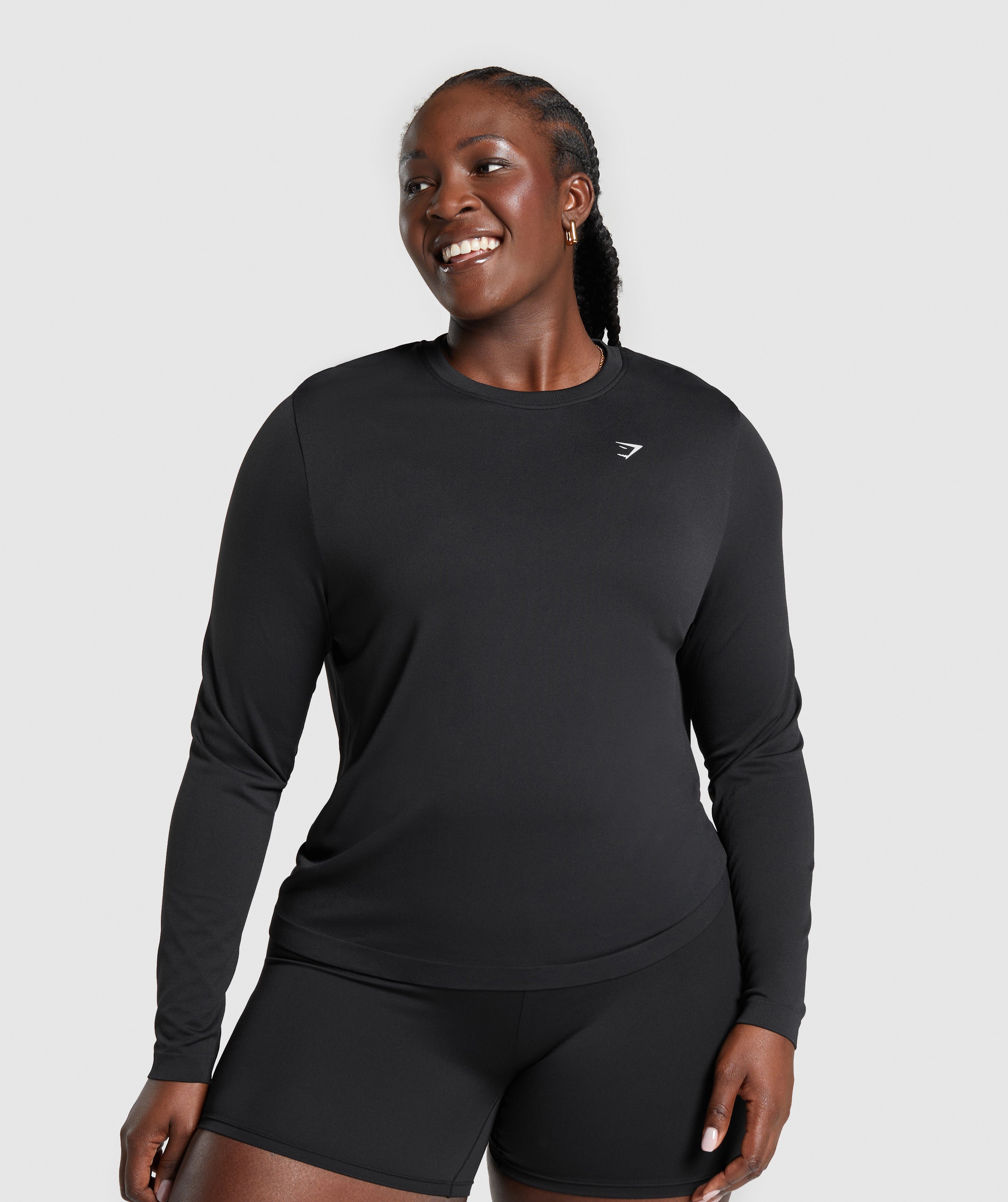 Everyday Seamless Long Sleeve Top - Black