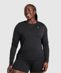 Everyday Seamless Long Sleeve Top - Black