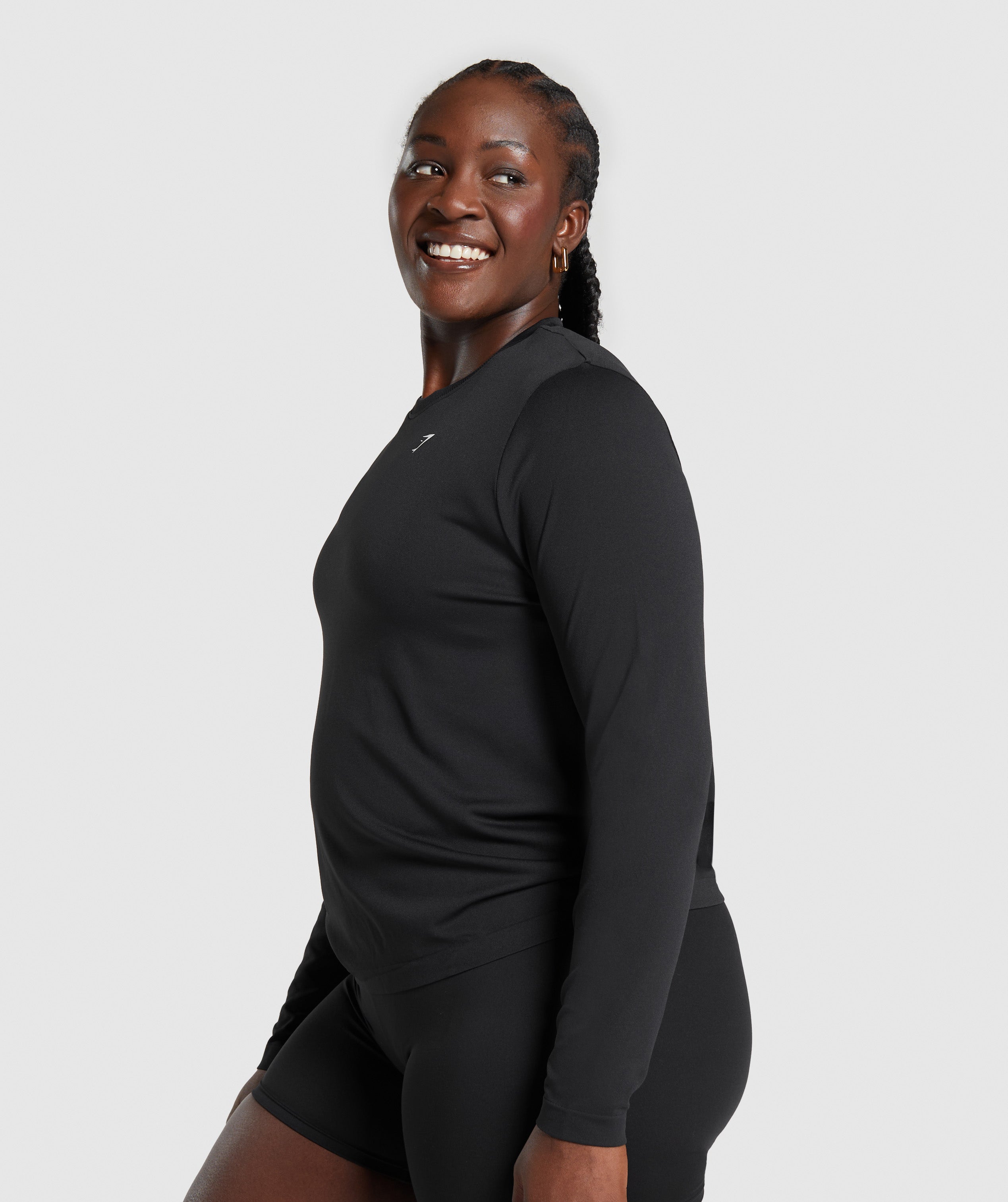 Everyday Seamless Long Sleeve Top - Black