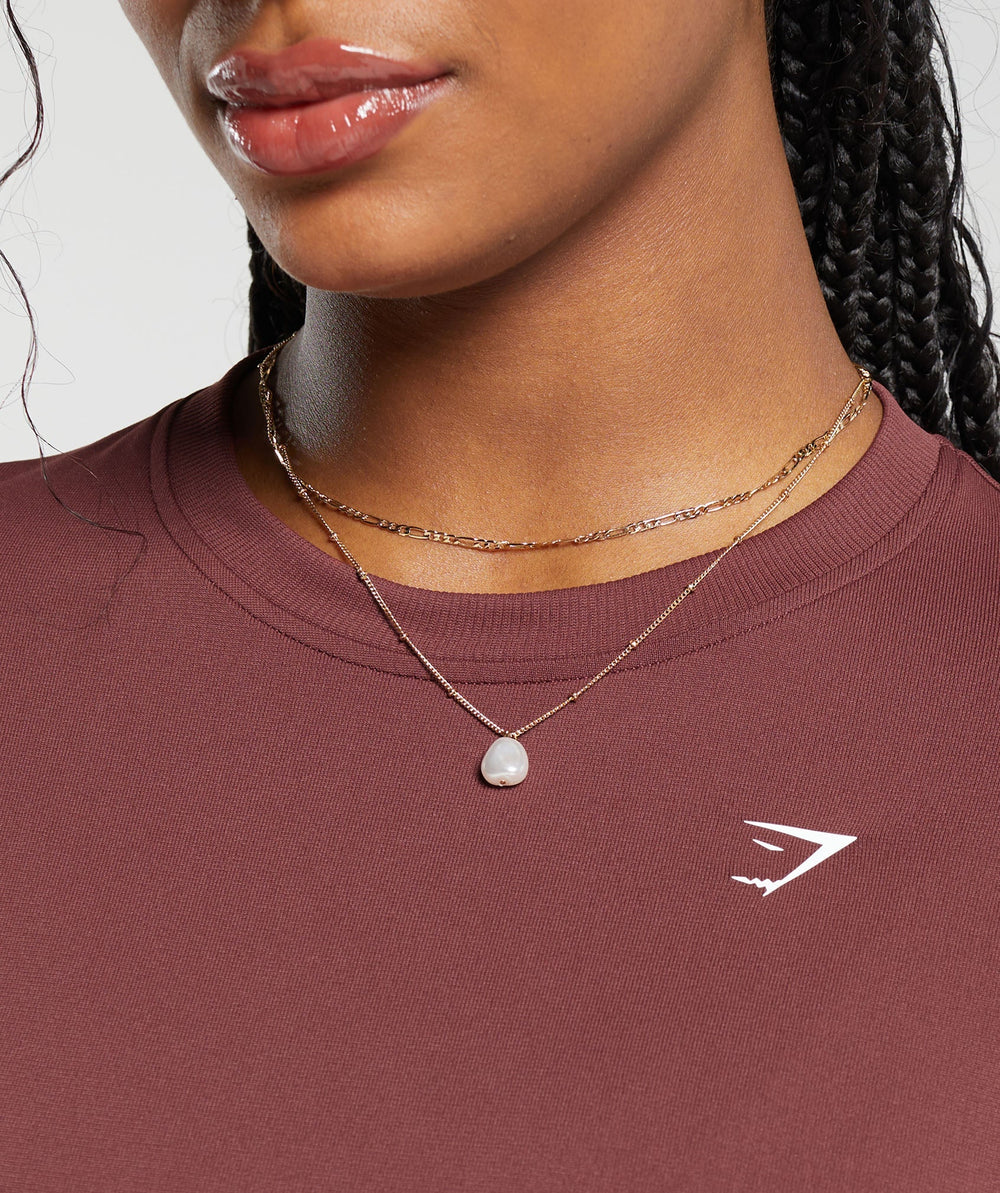 Everyday Seamless Long Sleeve Top - Burgundy Brown