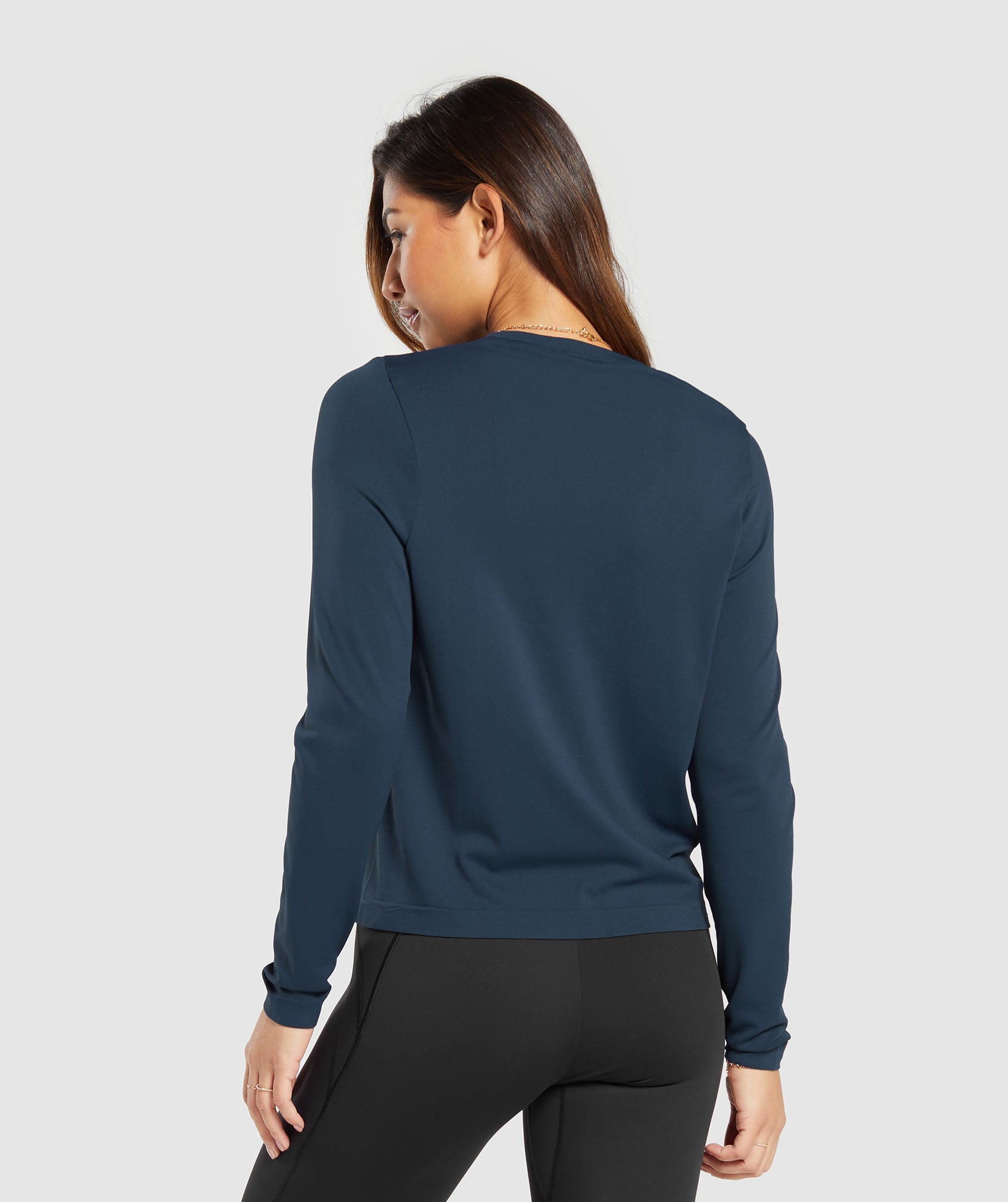 Everyday Seamless Long Sleeve Top - Navy