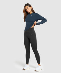 Everyday Seamless Long Sleeve Top - Navy