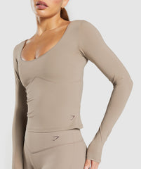Elevate Long Sleeve Top - Lifestyle Brown