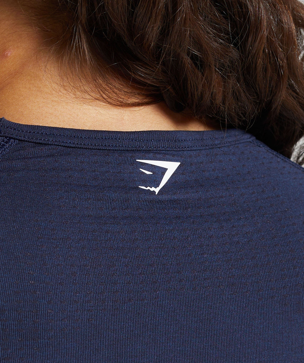 Vital Long Sleeve Top - Heavy Blue Marl