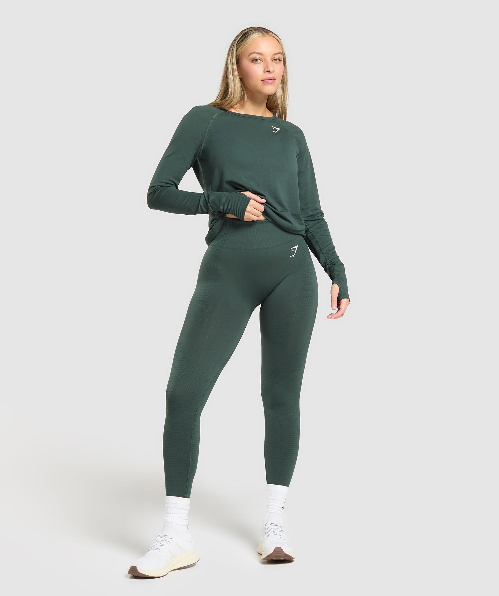 Vital Light Long Sleeve Top - Woodland Green Marl