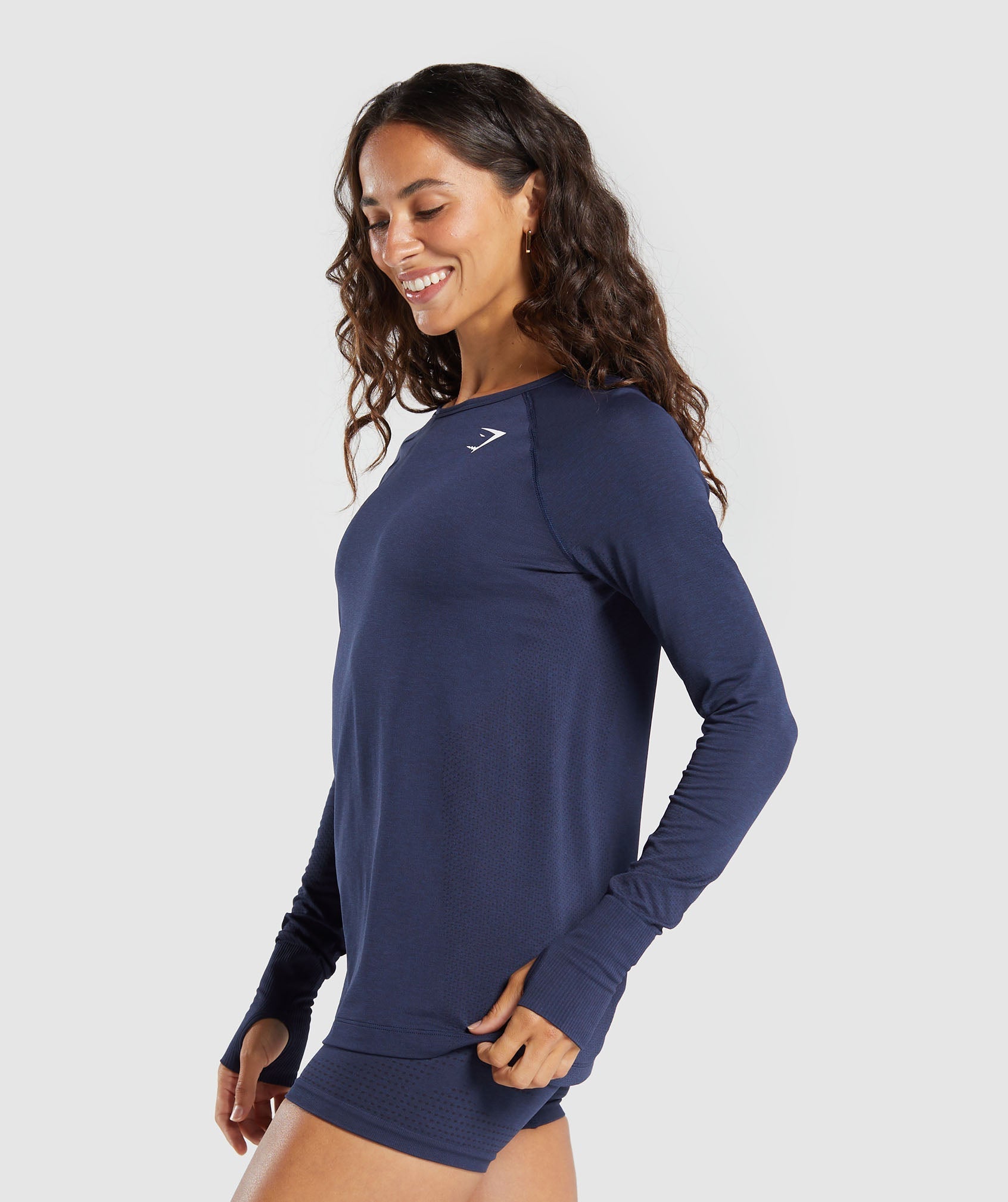Vital Light Long Sleeve Top - Heavy Blue/ Marl