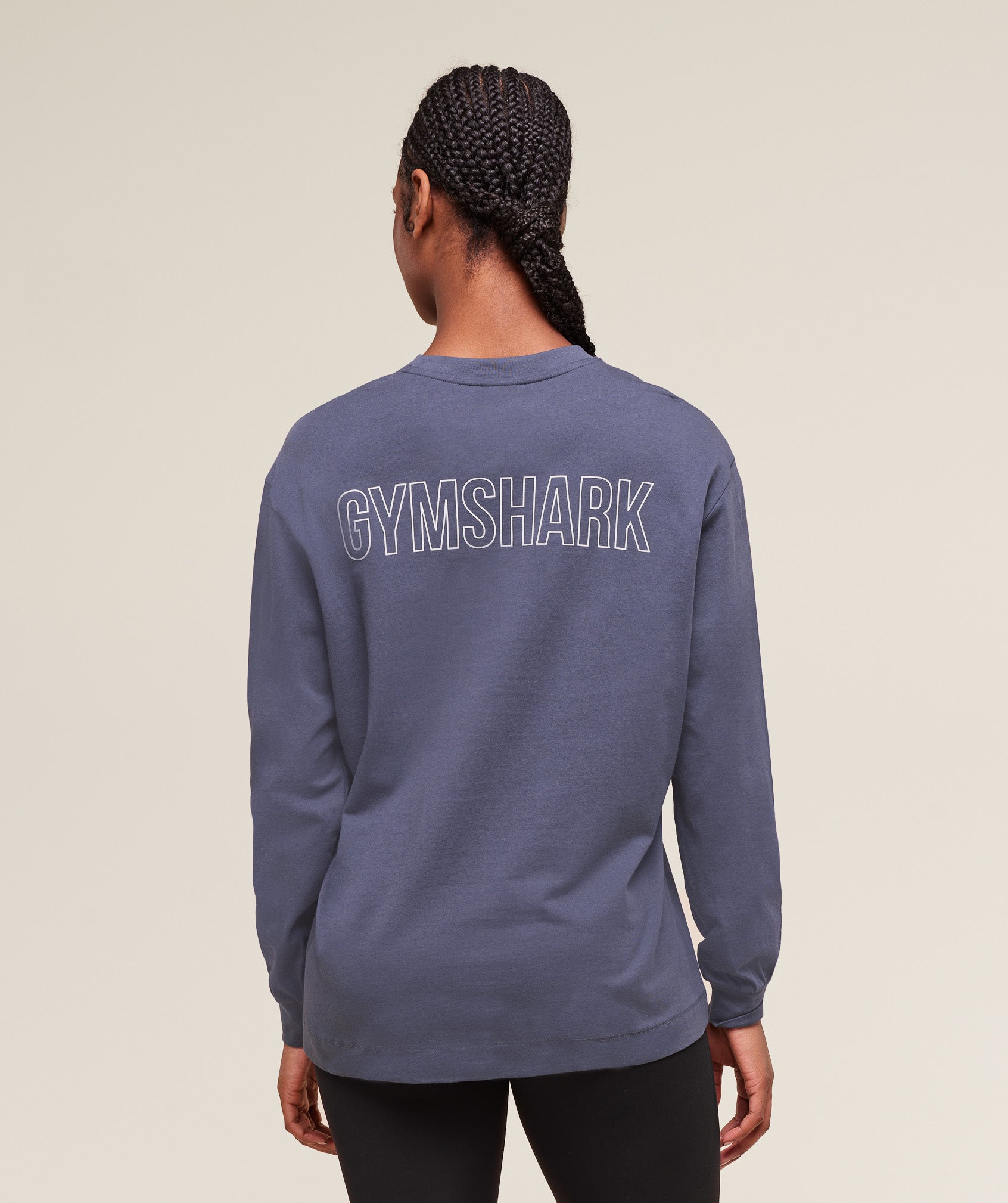 Trace Graphic Long Sleeve Top - Weighted Purple