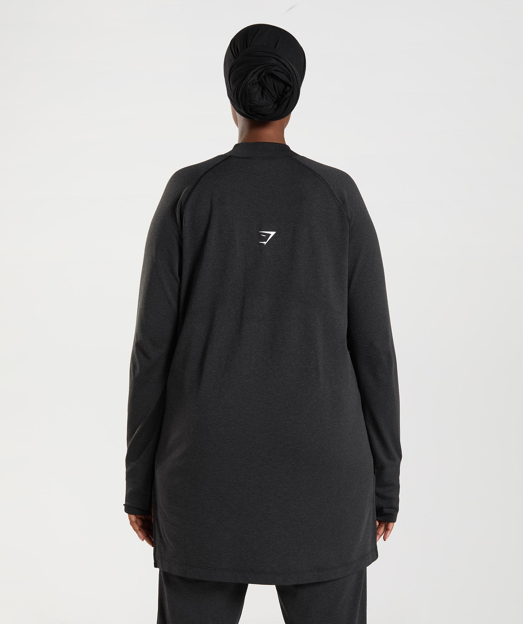 Vital Long Line Top - Black Marl