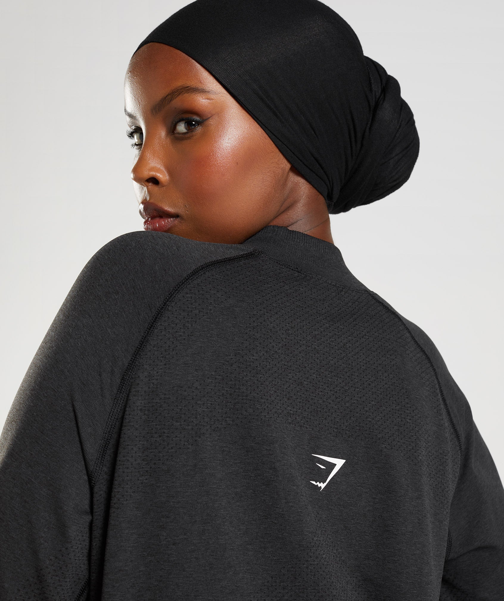 Vital Long Line Top - Black Marl