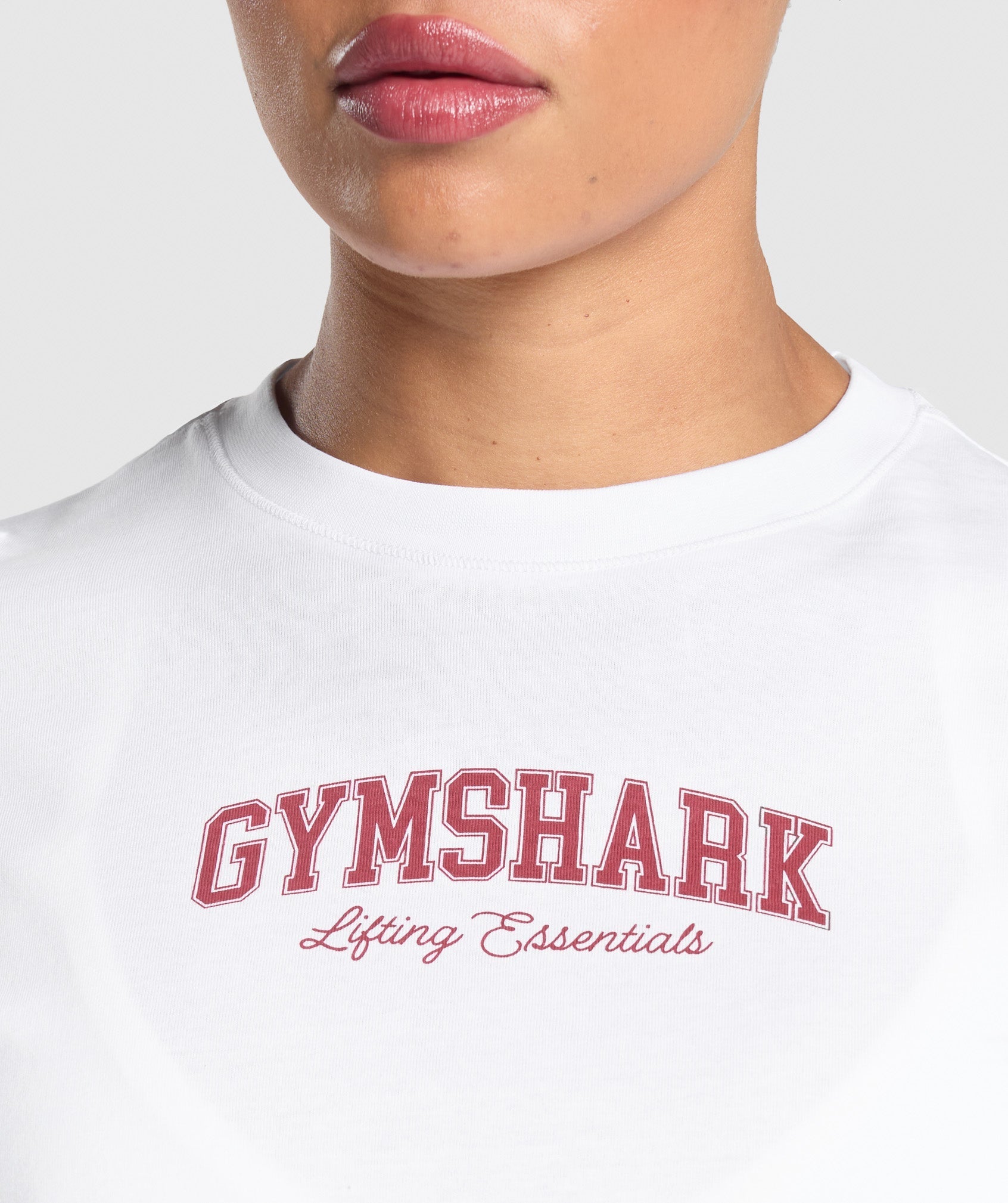 Lifting Essentials Graphic Long Sleeve Top - White