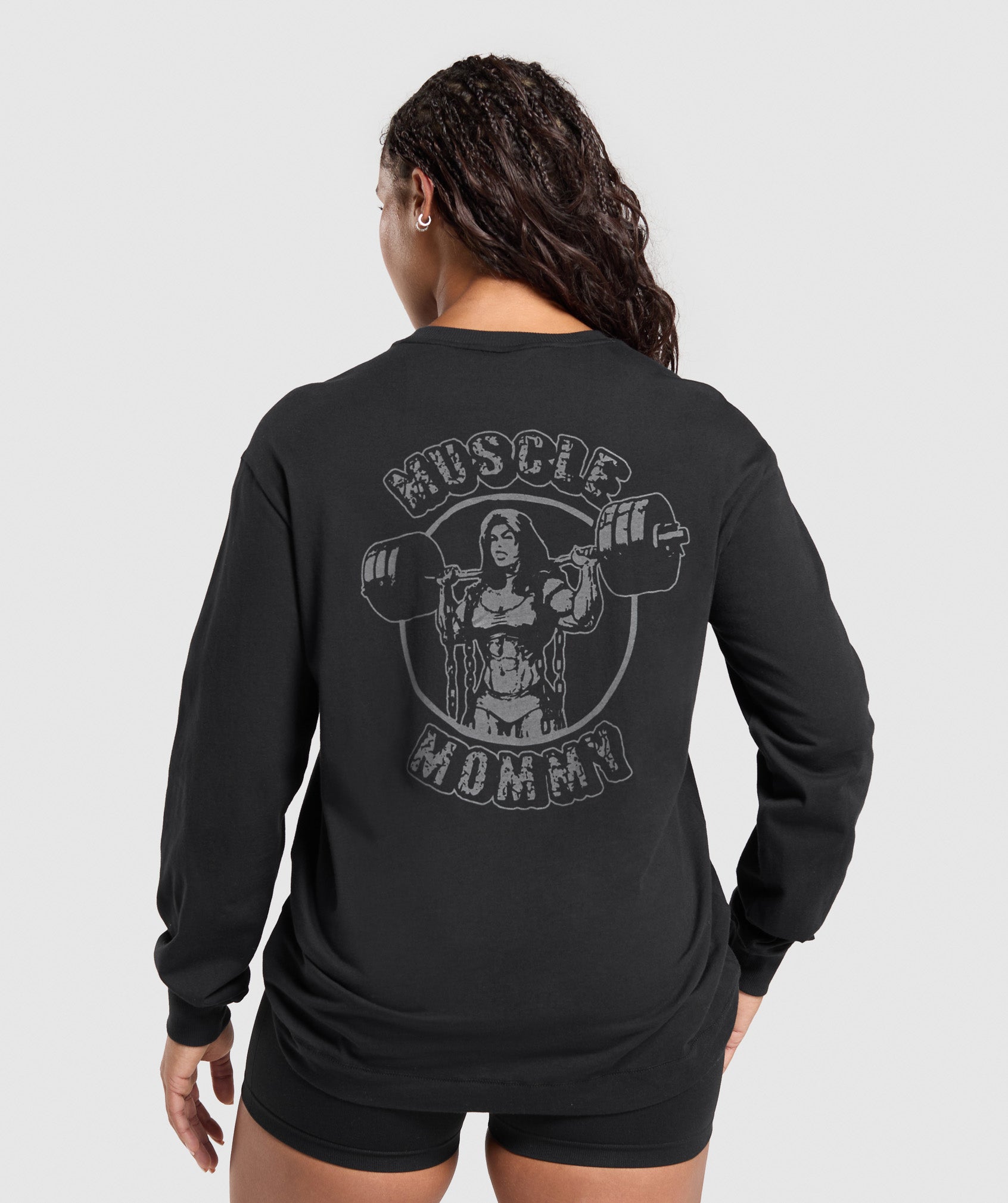 Gritty Muscle Mommy Long Sleeve Top - Black
