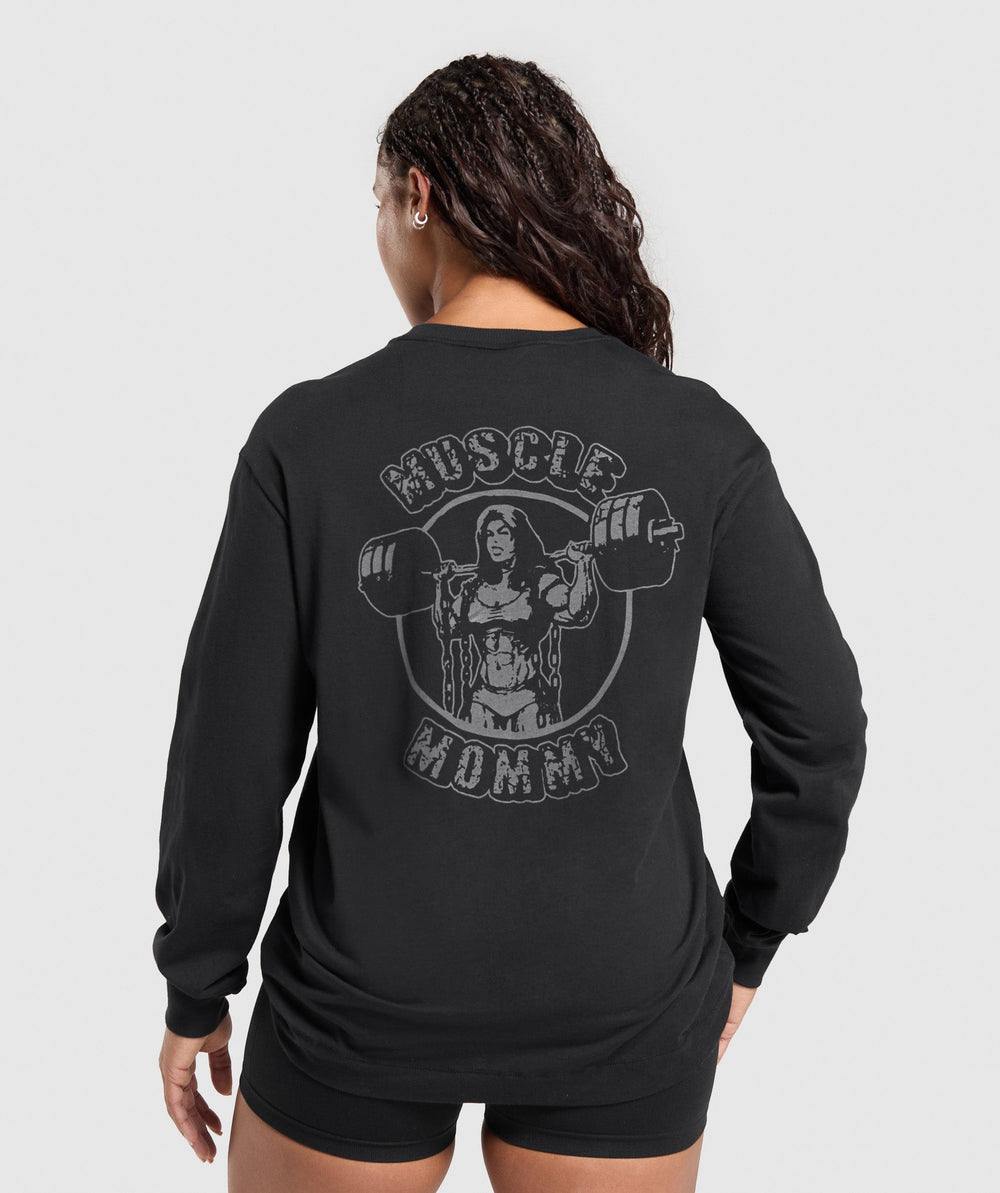 Gritty Muscle Mommy Long Sleeve Top - Black