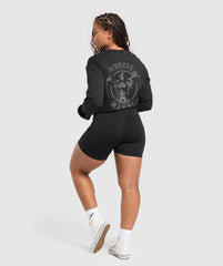 Gritty Muscle Mommy Long Sleeve Top - Black