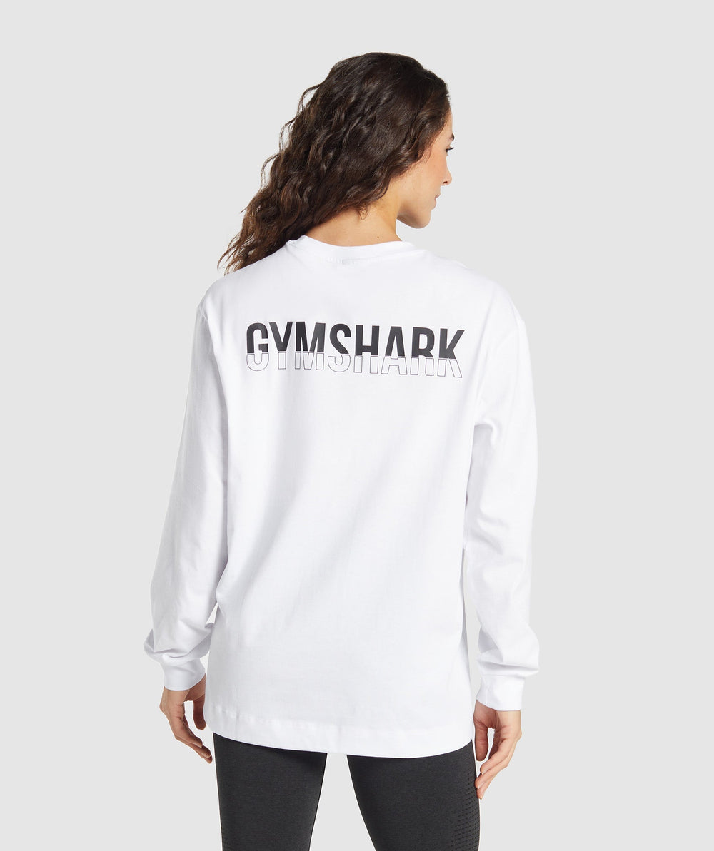 Fraction Long Sleeve T-Shirt - White