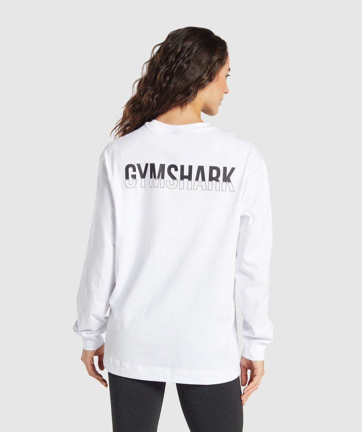 Fraction Long Sleeve T-Shirt - White