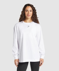 Fraction Long Sleeve T-Shirt - White
