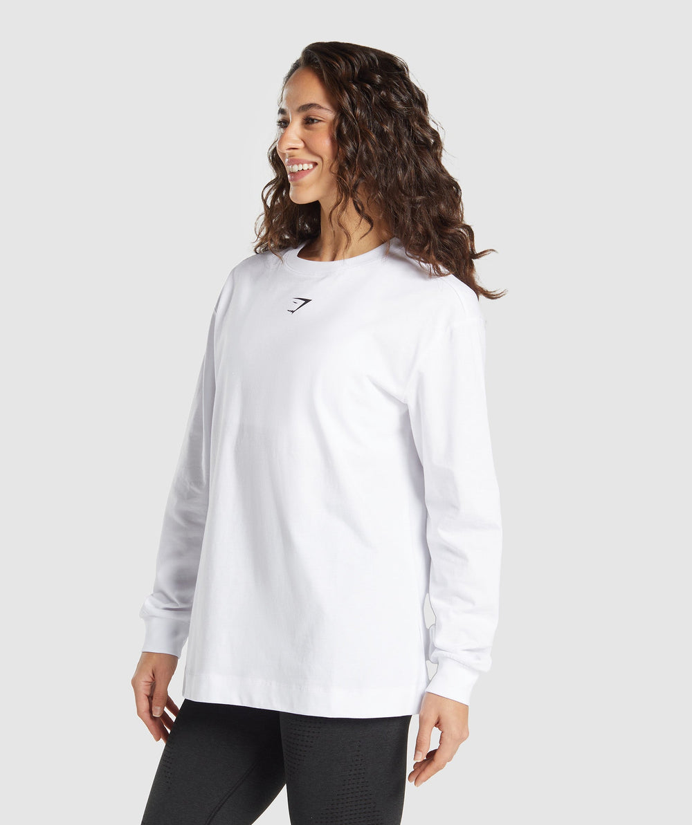 Fraction Long Sleeve T-Shirt - White