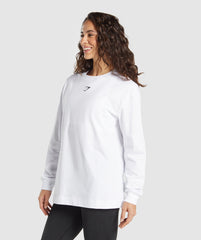 Fraction Long Sleeve T-Shirt - White