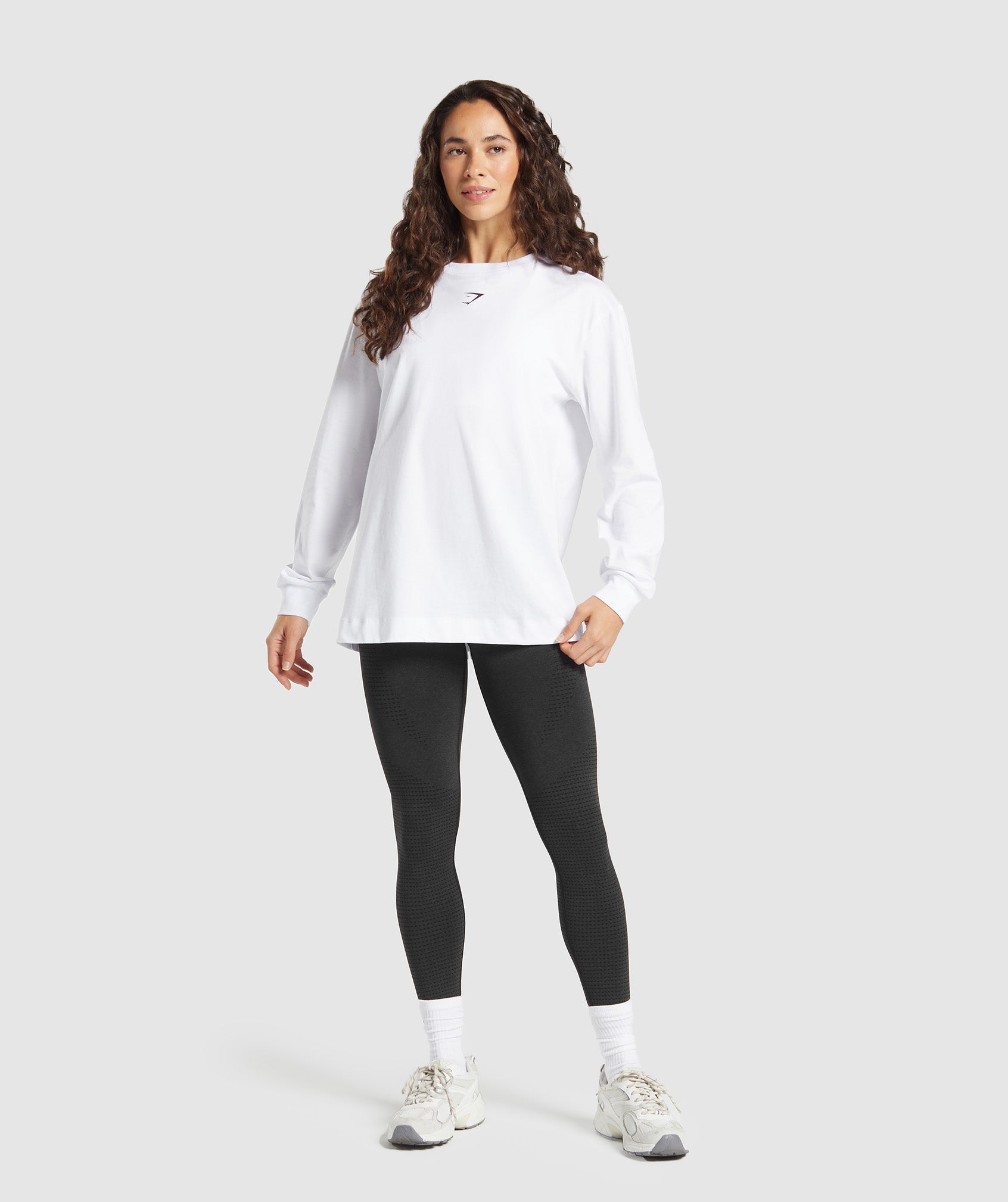 Fraction Long Sleeve T-Shirt - White