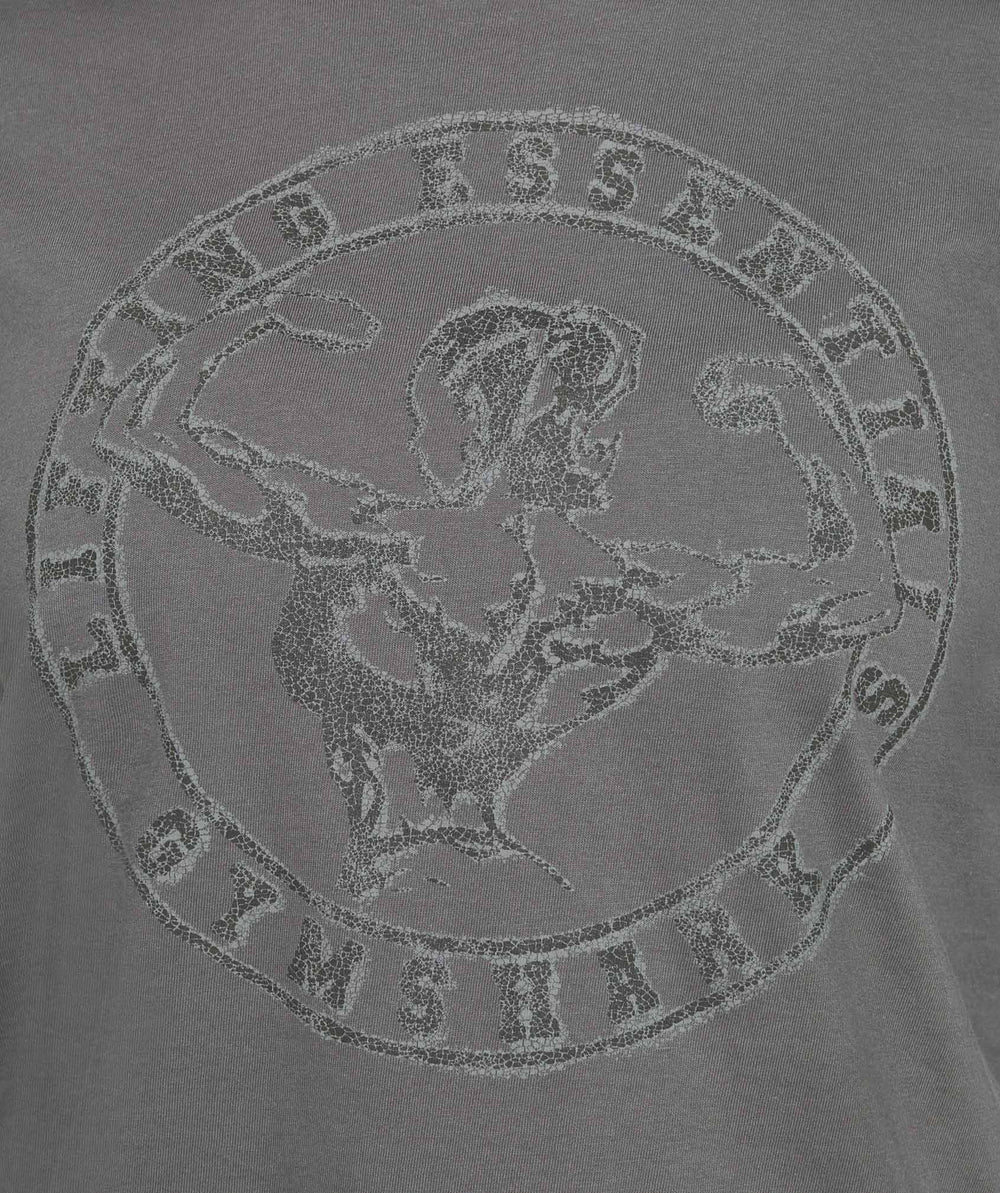 Back Gains Graphic Long Sleeve Top - Graphite Grey