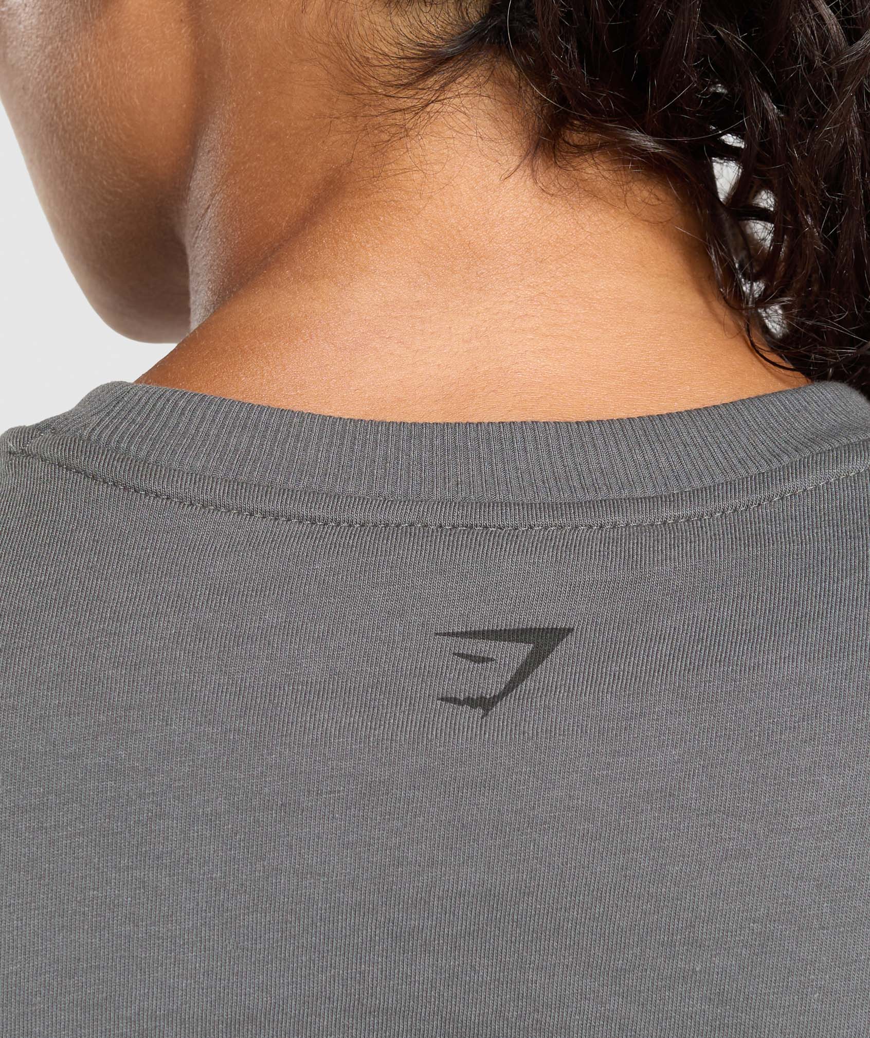 Back Gains Graphic Long Sleeve Top - Graphite Grey