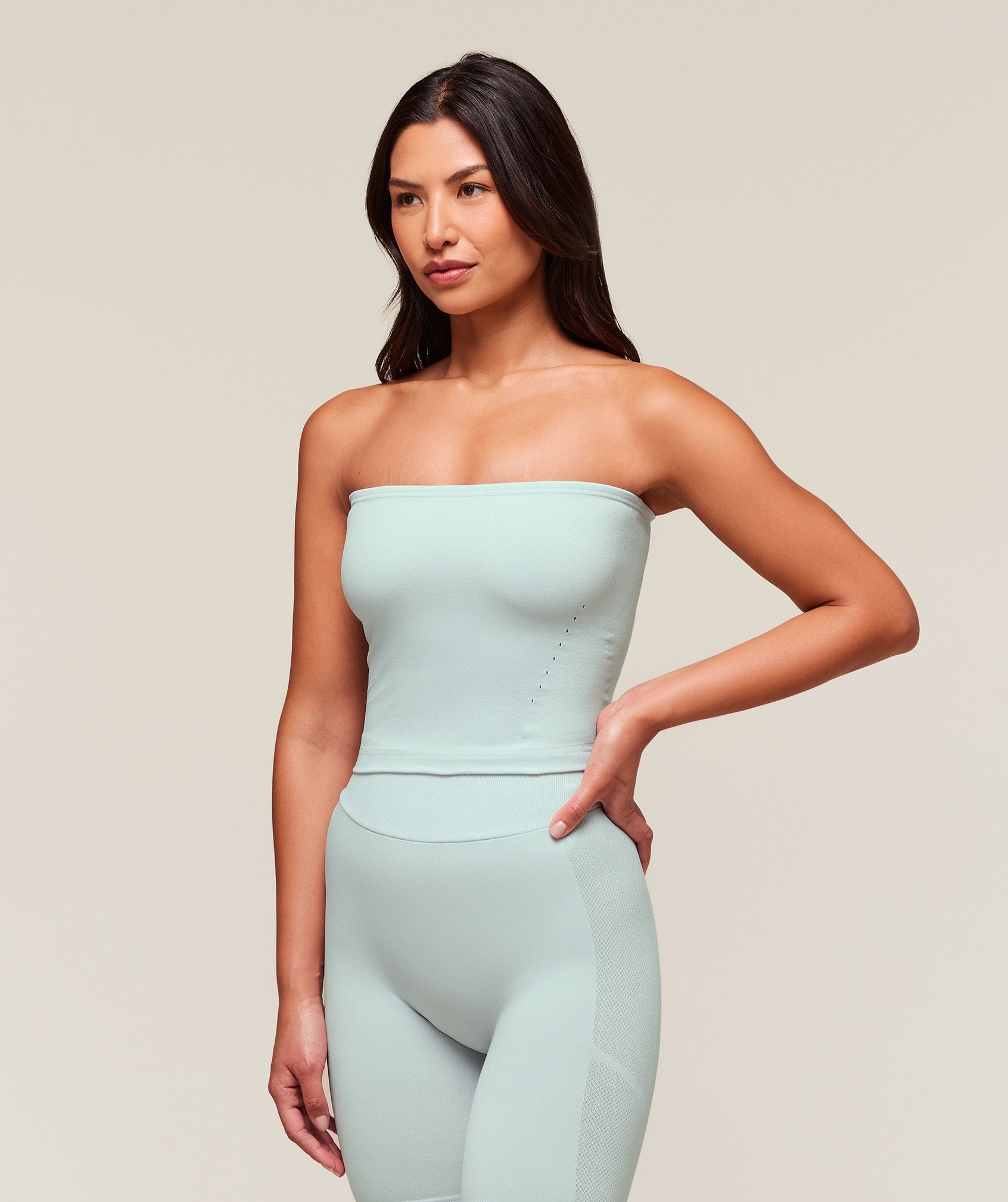 everywear Warp Knit Tube Top - Frost Blue