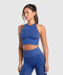 Sport Seamless Cropped Tank - Force Blue/Pastel Blue