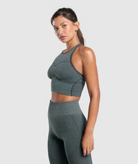 Sport Seamless Cropped Tank - Victory Green/Discipline Green