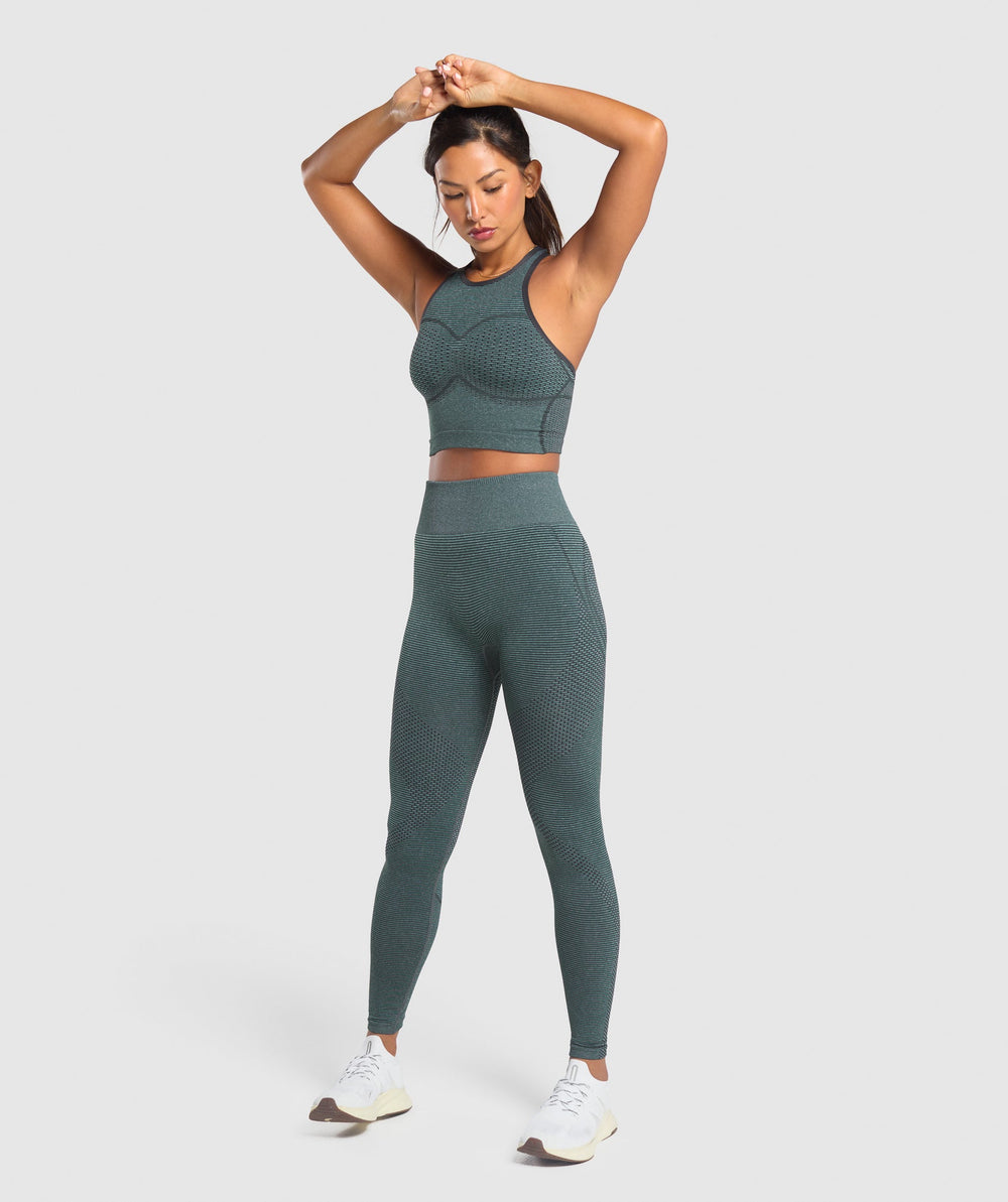 Sport Seamless Cropped Tank - Victory Green/Discipline Green