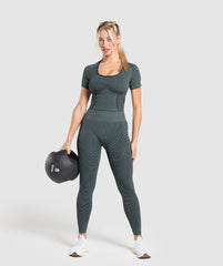 Sport Seamless Midi Top - Victory Green/Discipline Green