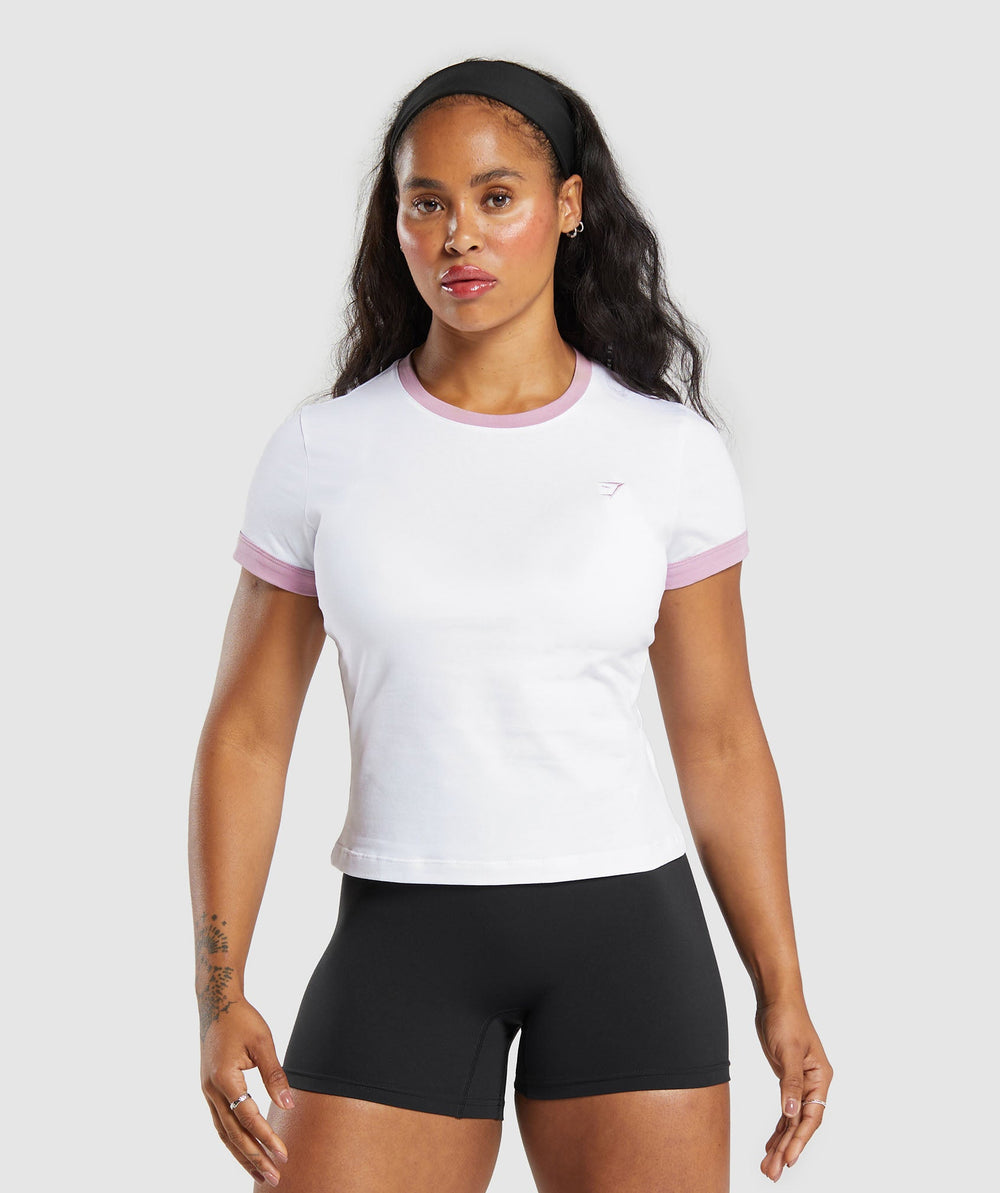 Lifting Baby T-Shirt - White/Warm Lilac