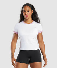 Lifting Baby T-Shirt - White/Warm Lilac
