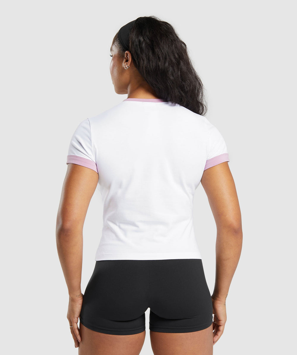 Lifting Baby T-Shirt - White/Warm Lilac