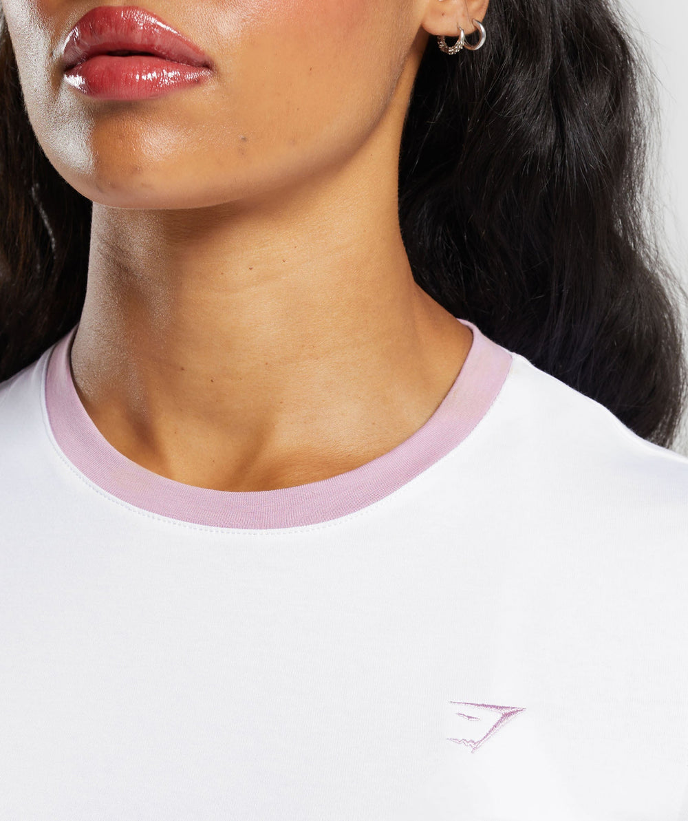 Lifting Baby T-Shirt - White/Warm Lilac