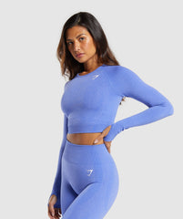 Vital Crop Top - Lift Blue Marl