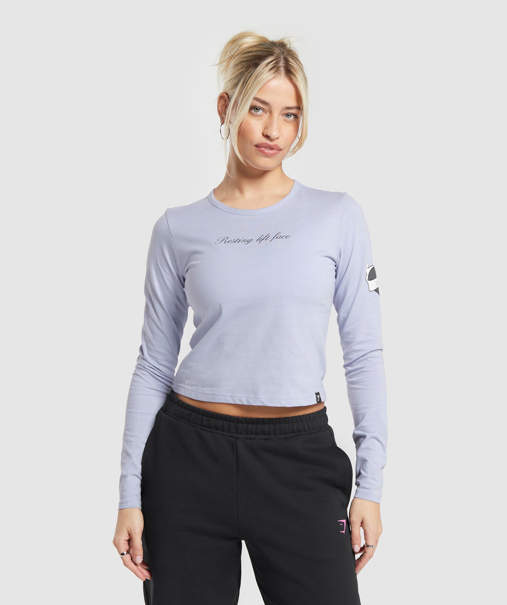 Tattoo Midi Long Sleeve T-Shirt - Silver Lilac